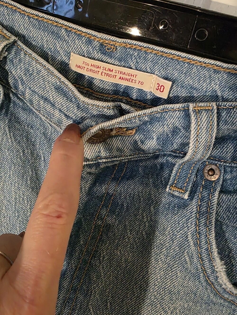 Levi's 70's High Slim Straight 30W 30L In Light Her Up